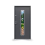 Drzwi GERDA SELECT.HANOVER 5 (NS5), 90E, Prawe, Otwierane do wewnątrz, Antracyt piaskowany, Szyba mira star, BLOK Z, DUOTHERM 75, Antracyt piaskowany, Próg aluminiowy z uszczelką, Zestaw mont. oścież.