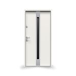 Drzwi GERDA SELECT.MILANO 8 (NS1) , 90E, Prawe, Otwierane do wewnątrz, Biały, Szyba mira star, BLOK Z, DUOTHERM 75, Biały, Próg aluminiowy z uszczelką, Zestaw mont. oścież. - obrazek 2