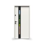 Drzwi GERDA SELECT.MILANO 8B (NS1B) , 90E, Lewe, Otwierane na zewnątrz, Biały, Szyba mira star, BLOK Z, DUOTHERM 75, Biały, Próg aluminiowy z uszczelką, Zestaw mont. oścież.