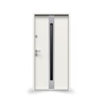 Drzwi GERDA SELECT.MILANO 9 (NS2) , 90E, Prawe, Otwierane na zewnątrz, Biały, Szyba mira star, BLOK Z, DUOTHERM 75, Biały, Próg aluminiowy z uszczelką, Zestaw mont. oścież. - obrazek 2