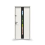 Drzwi GERDA SELECT.MILANO 9B (NS2B) , 90E, Lewe, Otwierane na zewnątrz, Biały, Szyba mira star, BLOK Z, DUOTHERM 75, Biały, Próg aluminiowy z uszczelką, Zestaw mont. oścież.