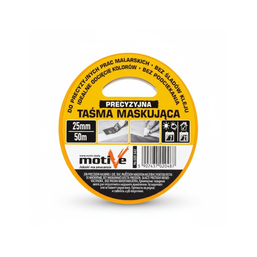 mega-budowlany-sklep-remont-tasma-mask-precyzyjna-25mm-50m-motive-sklep-budowlany-malarskie TAŚMA MASK PRECYZYJNA 25mm/50m MOTIVE - obrazek 1
