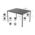 GERDA PERGOLA DO ŚCIANY 4X3 BIAŁA - obrazek 9