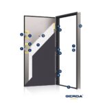 Drzwi GERDA SIMPLY PŁASKIE ANTRACYT ANODA SREBRNA - obrazek 4