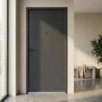 Drzwi GERDA SIMPLY PŁASKIE ANTRACYT ANODA CZARNA - obrazek 2