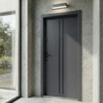 Drzwi GERDA SIMPLY TOKIO 1 RC2 INSERT INOX ANTRACYT ANODA CZARNA - obrazek 2