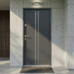 Drzwi GERDA SIMPLY TOKIO 1 INSERT INOX ANTRACYT ANODA SREBRNA - obrazek 2