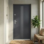 Drzwi GERDA SIMPLY TOKIO 1 RC2 INSERT INOX ANTRACYT ANODA SREBRNA - obrazek 2