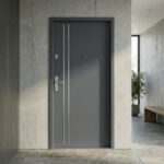 Drzwi GERDA SIMPLY TOKIO 2 RC2 INSERT INOX ANTRACYT ANODA SREBRNA - obrazek 2