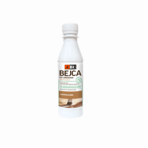 Wood stain for wood, cappuccino color, BEJCA label on bottle (decorative finish)