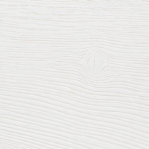 Whitewashed wooden surface with visible grain and a knot, close-up texture.