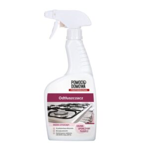Spray bottle of degreaser cleaner with a stove image on the label.