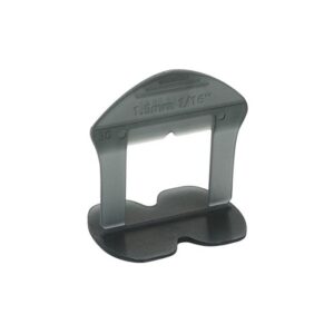 Gray plastic handheld guide with two legs and a rectangular opening, used to align or hold items.