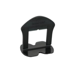 Small black plastic handheld punch tool with a rectangular opening and curved base; likely a belt or hole punch device.