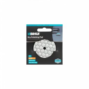 BIHUI Dry Polishing Pad in black packaging; round pad with hexagon honeycomb texture visible through the window-like area.