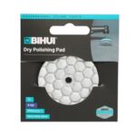 BIHUT Dry Polishing Pad in packaging; round white pad with hexagonal texture visible.