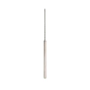 Long diamond-coated drill bit with a beige handle, used for precision grinding or shaping material.