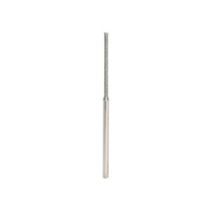 Diamond-coated cylindrical grinding burr with a metal handle (drill bit) used for precision material removal