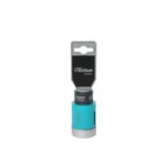 Blue-handled socket bit driver with a metal Platinum series bit and knurled silver tip