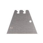 Metal triangular blade segment with a serrated bottom edge, labeled 'A2', and a circular mounting hole on the right side.