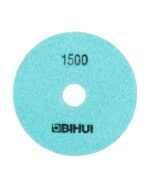 Blue-green 1500-grit sanding disc with a center hole, labeled BIHUI.