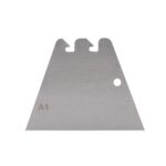 Triangular metal blade with a serrated bottom edge, a circular hole on the right, and three top notches; marked A1.