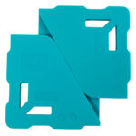 Turquoise plastic gauge tool with multiple cutouts and the label H=10mm, used for measuring or aligning materials (BiHUI branding).