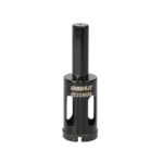BIHUT 20 mm hole saw drill bit, black with two cutouts and hex shank