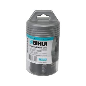 Diamond hole saw by BIHUI in a clear plastic packaging, 50 mm size for tile and porcelain drilling