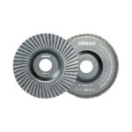 Two BIHUI universal diamond grinding flap wheels, 115 mm diameter, showing abrasive surfaces and central mounting holes.